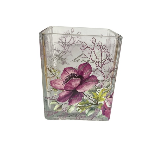 Floral Hummingbird Glass Vase - Picture 4 of 6